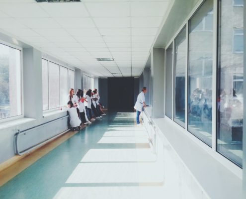 Doctors in Hallway Stock Image