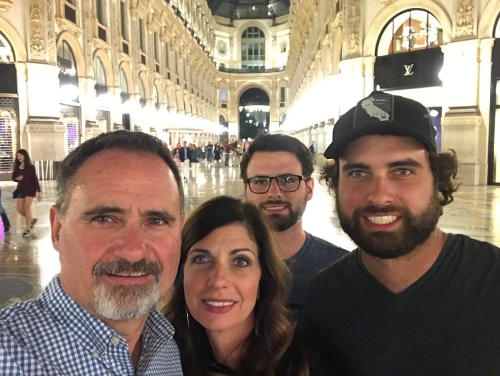 Glenn Anderson and Family in Milan