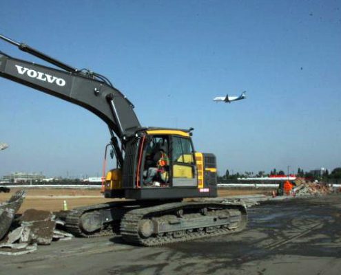 Construction equipment at LAX ITF West