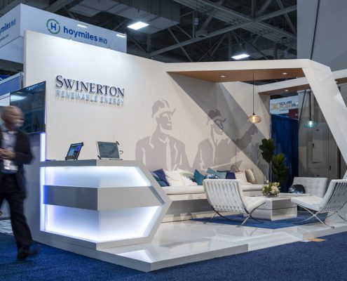 Swinerton Renewable Energy's award-winning booth at SPI
