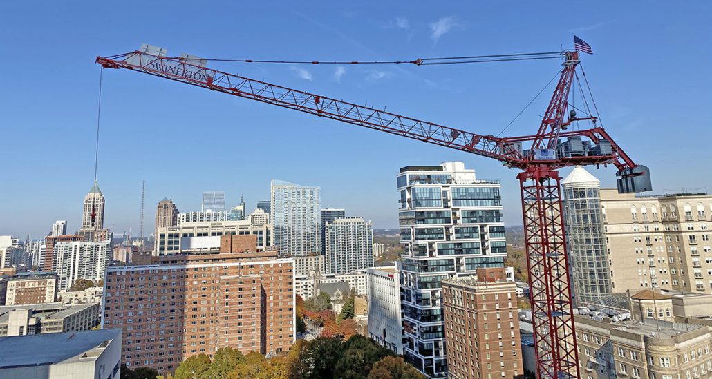 Towercrane view at 640 Peachtree Atlanta