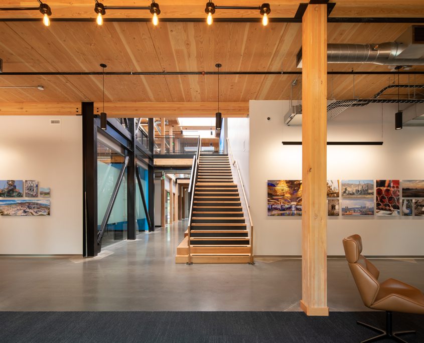 Mass timber office interior