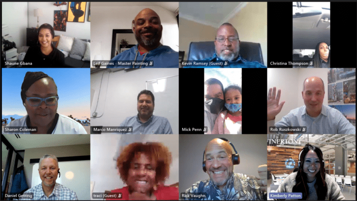 small and diverse business partners virtually Swinerton Prep for Success