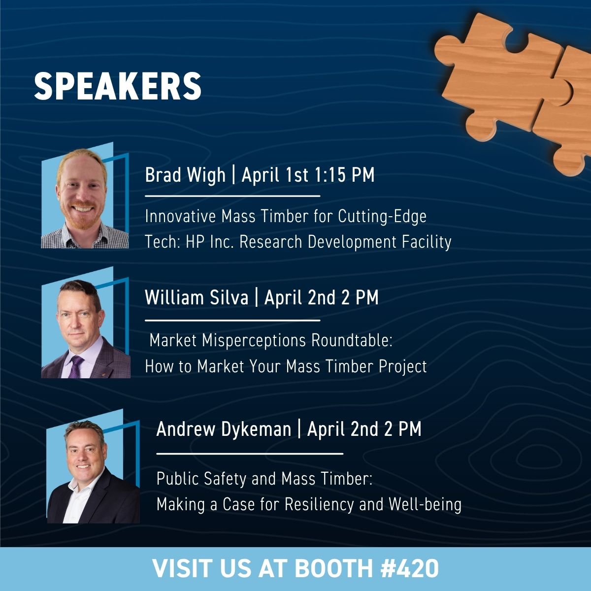 Swinerton speakers at IMTC 2026 — Brad Wigh, William Silva, Andrew Dykeman